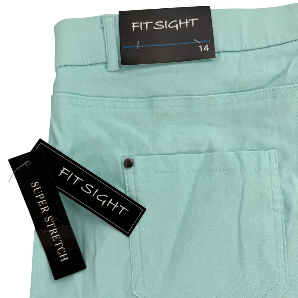 NWT 14 Mint Green Pants Y2K Preppy‎ Soft Girl Grandma Chic Spring Pastelcore